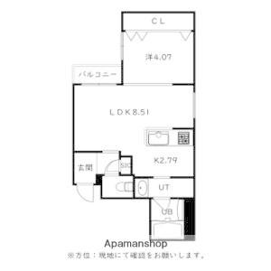 CITY SQUARE菊水(1LDK/4階)の間取り写真