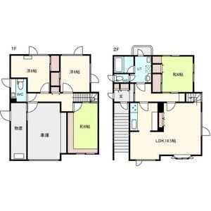 札沼線 篠路駅 徒歩12分 2階建 築38年(4LDK)の間取り写真