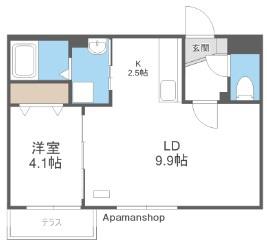 EXCEL CORE(1LDK/3階)の間取り写真