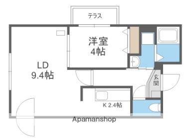 EXCEL CORE(1LDK/1階)の間取り写真