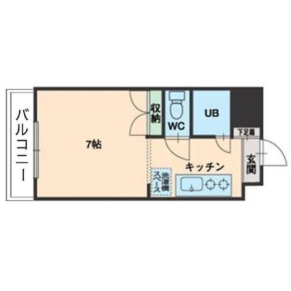 GRANDIR SAPPORO(1K/7階)の間取り写真