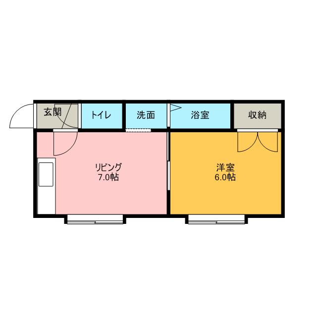 メルヴェーユN24(1DK/3階)の間取り写真