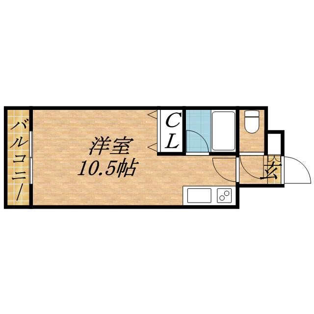 ビバリーヒルズ(1K/6階)の間取り写真