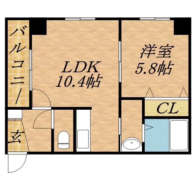 WILL DO北24条(1LDK/2階)の間取り写真