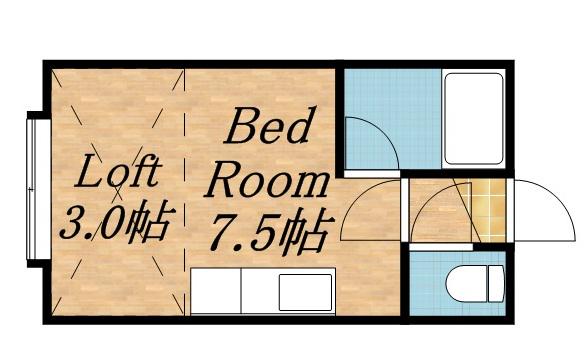 インペリアル寺田(ワンルーム/1階)の間取り写真