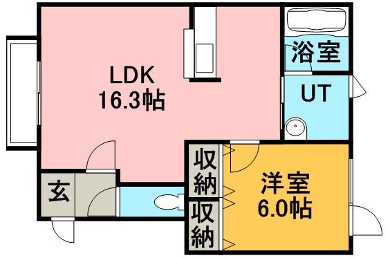 スピカカルマーレ(1LDK/2階)の間取り写真
