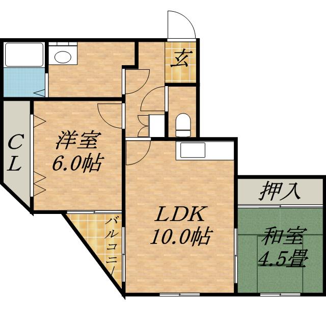 エレクトリシティズイ(2LDK/1階)の間取り写真