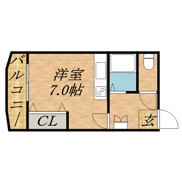 イーストタウン13(ワンルーム/3階)の間取り写真