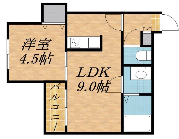 ル・ファール元町グランデ(1LDK/3階)の間取り写真