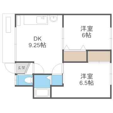 トミイハイツ27(2LDK/2階)の間取り写真