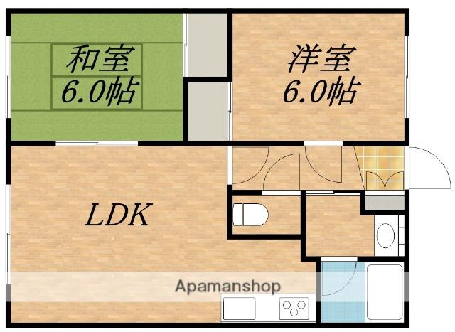 パークサイド811(2LDK/1階)の間取り写真