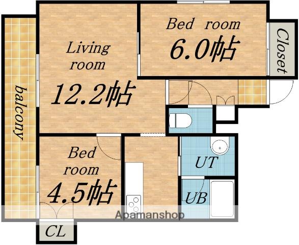 スカイパレスN19(2LDK/3階)の間取り写真