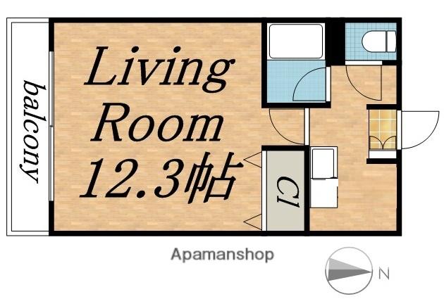 レジデンスエマノール17(1K/4階)の間取り写真