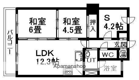 ライオンズマンション琴似第2(3LDK/2階)の間取り写真