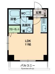 フローレンス北大前(1K/6階)の間取り写真