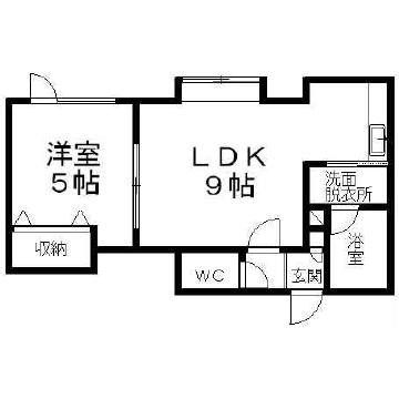 フォレストN45(1LDK/2階)の間取り写真