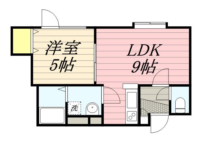 グラウディ(1LDK/1階)の間取り写真