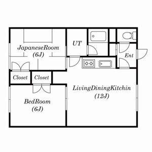 ラミアール花畔(2LDK/2階)の間取り写真