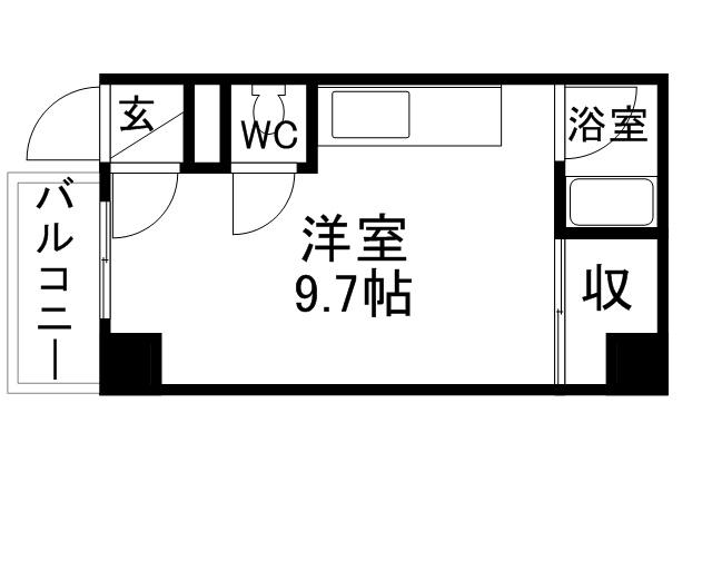フロンティア161(ワンルーム/5階)の間取り写真