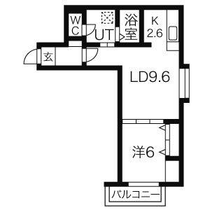 デュペールN28(1LDK/4階)の間取り写真