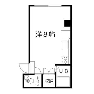 コーポ中瀬(ワンルーム/4階)の間取り写真