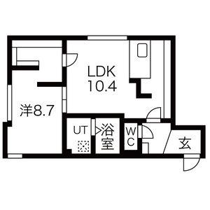 Ⅰ ⅩⅢ表参道(1LDK/4階)の間取り写真