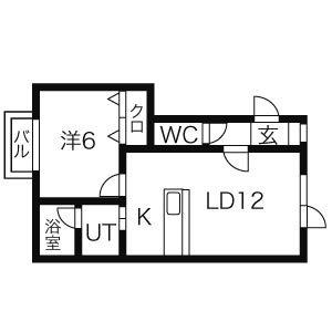 VIVACE(1LDK/1階)の間取り写真