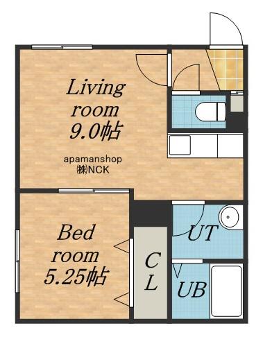 ハピネス宮の沢(1LDK/3階)の間取り写真
