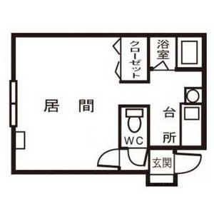 パル宮の沢(1K/3階)の間取り写真