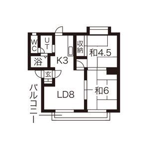 ハイツジョルジュ(2LDK/2階)の間取り写真