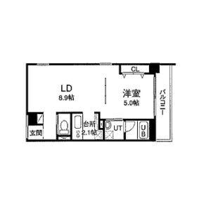 ラ・メージュ(1LDK/3階)の間取り写真