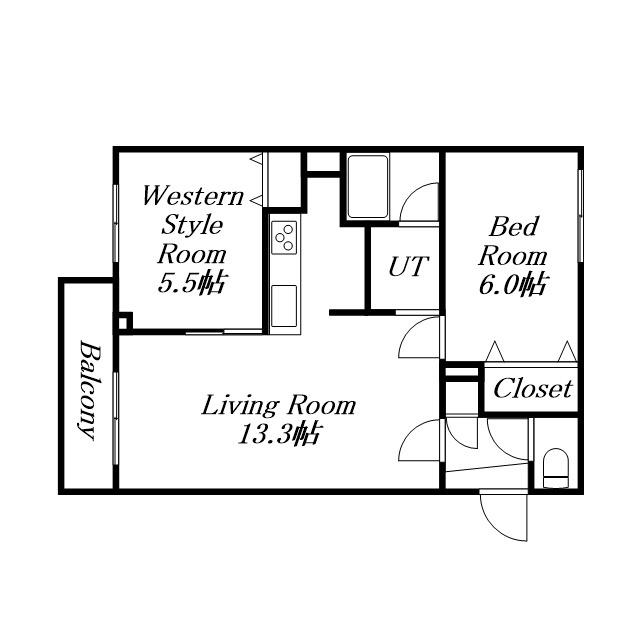 SPIRITO N16(2LDK/3階)の間取り写真