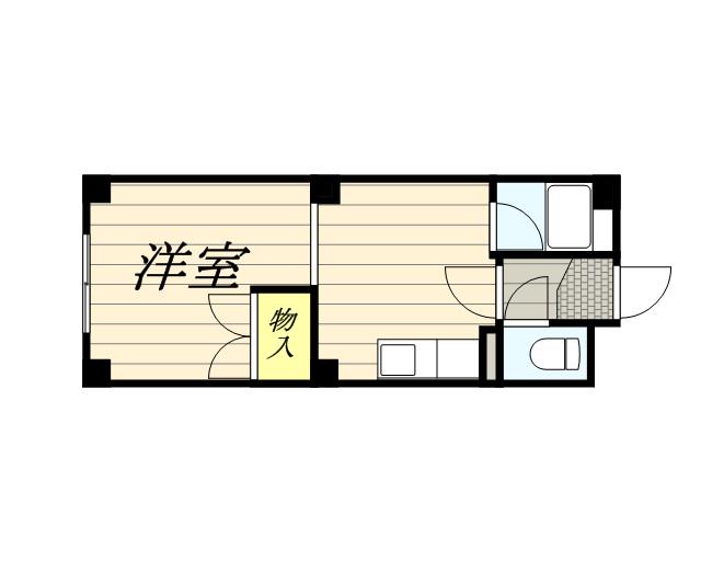 ハーベスト20(1DK/4階)の間取り写真