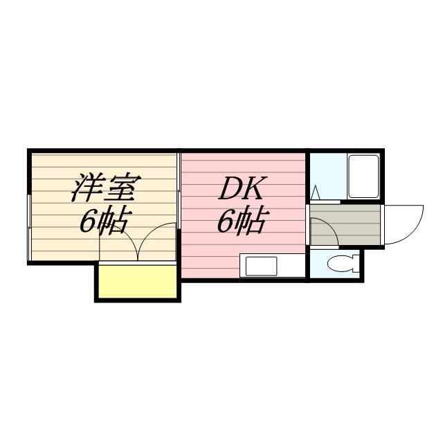 ハーベスト20(1DK/1階)の間取り写真