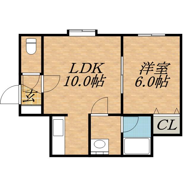 GALERIECOURT(1LDK/3階)の間取り写真