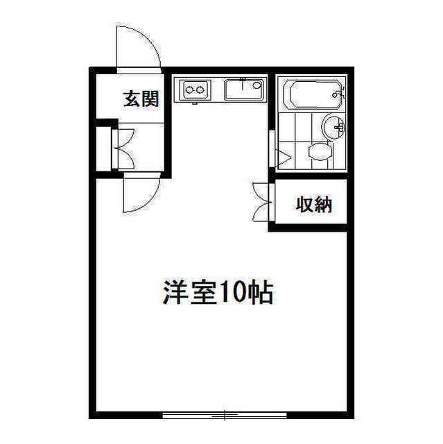 Vハウス(1K/1階)の間取り写真