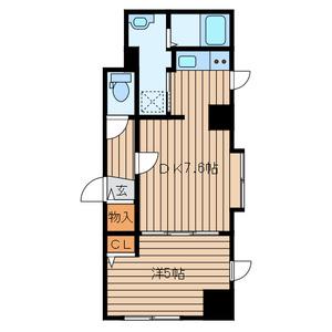 サンハイツ北大前(1DK/9階)の間取り写真