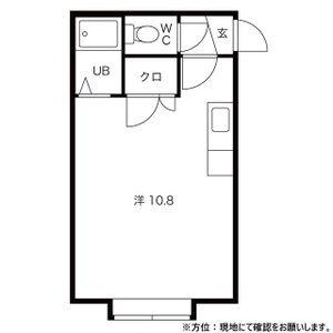 フロンティアKⅢ(ワンルーム/3階)の間取り写真