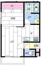 GIULIA196(1LDK/3階)の間取り写真