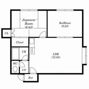 宮の沢ガーデンヒルズⅡ(2LDK/3階)の間取り写真