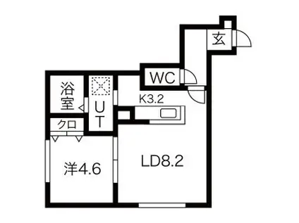 STEADY STATE(1LDK/2階)の間取り写真