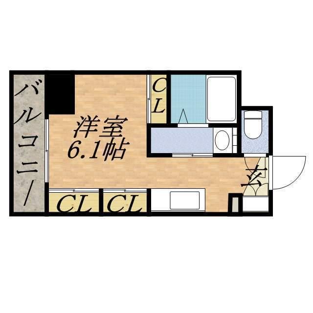 アストリアN6(ワンルーム/9階)の間取り写真