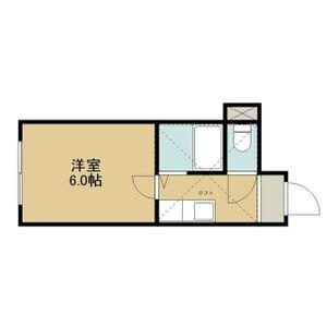 N235(1K/3階)の間取り写真