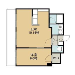 アルバ桑園(1LDK/6階)の間取り写真