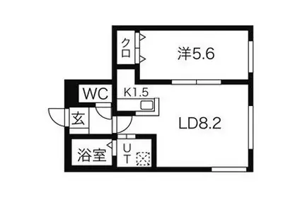 リージェントN札幌(1LDK/1階)の間取り写真