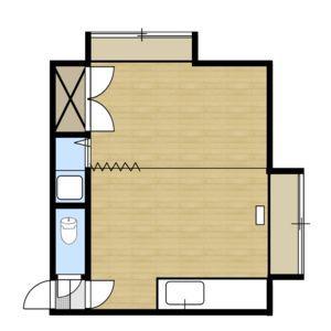 エルパラシオ C(1DK/2階)の間取り写真