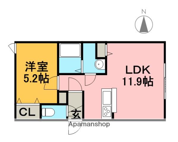 DESIGN STAGE(1LDK/2階)の間取り写真