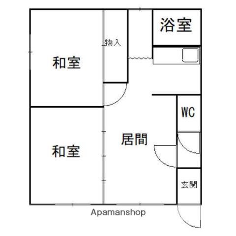 コーポ藤江(2LDK/1階)の間取り写真