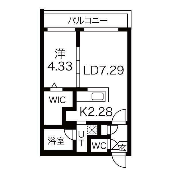 SーRESIDENCE西町(1LDK/2階)の間取り写真