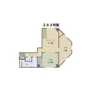 野々村ビル(2DK/2階)の間取り写真